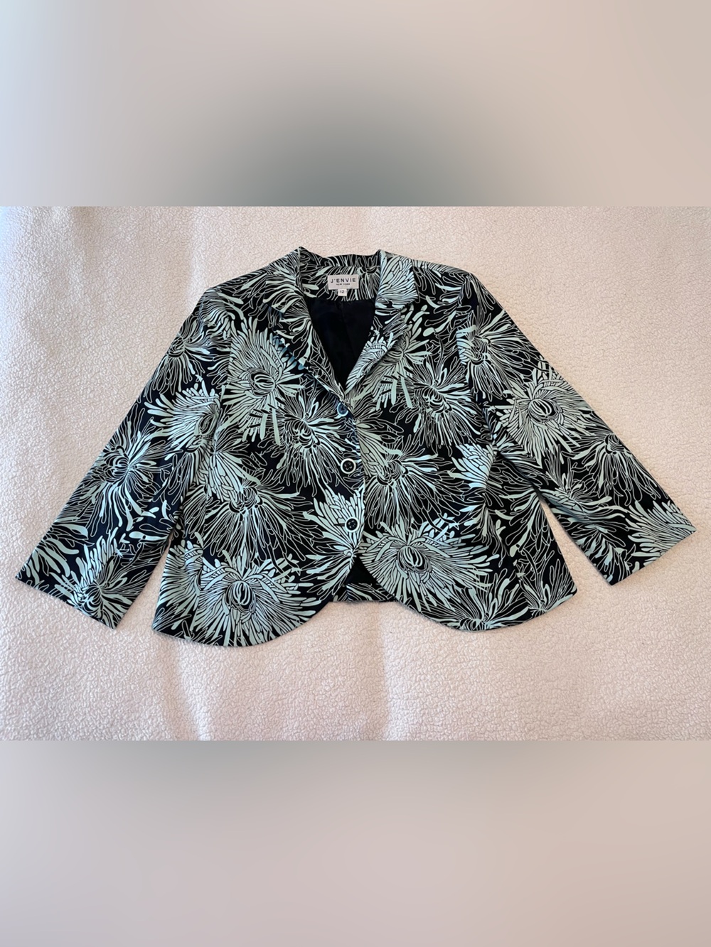 J’Envie Black & Turquoise Blazer
